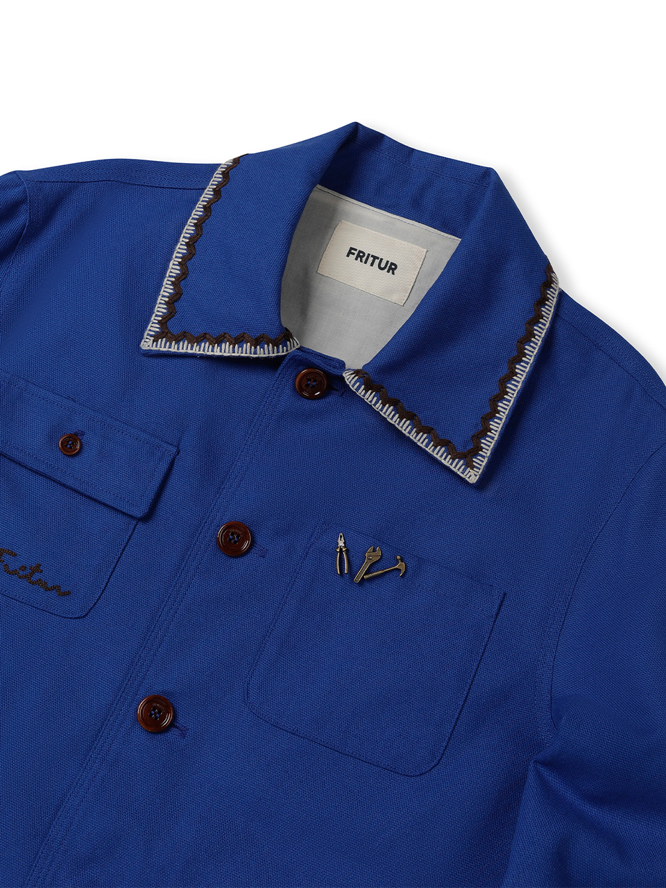 Embroidery Work Jacket Blue_F243JK02 - FRITUR