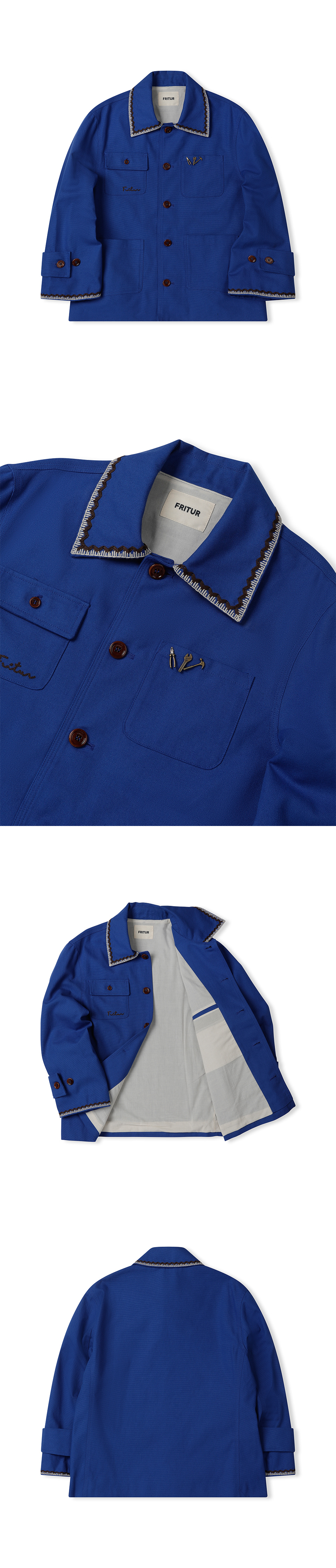 Embroidery Work Jacket Blue_F243JK02 - FRITUR