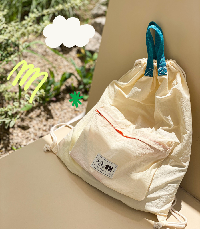 Nylon string bag pale yellow 릴폼