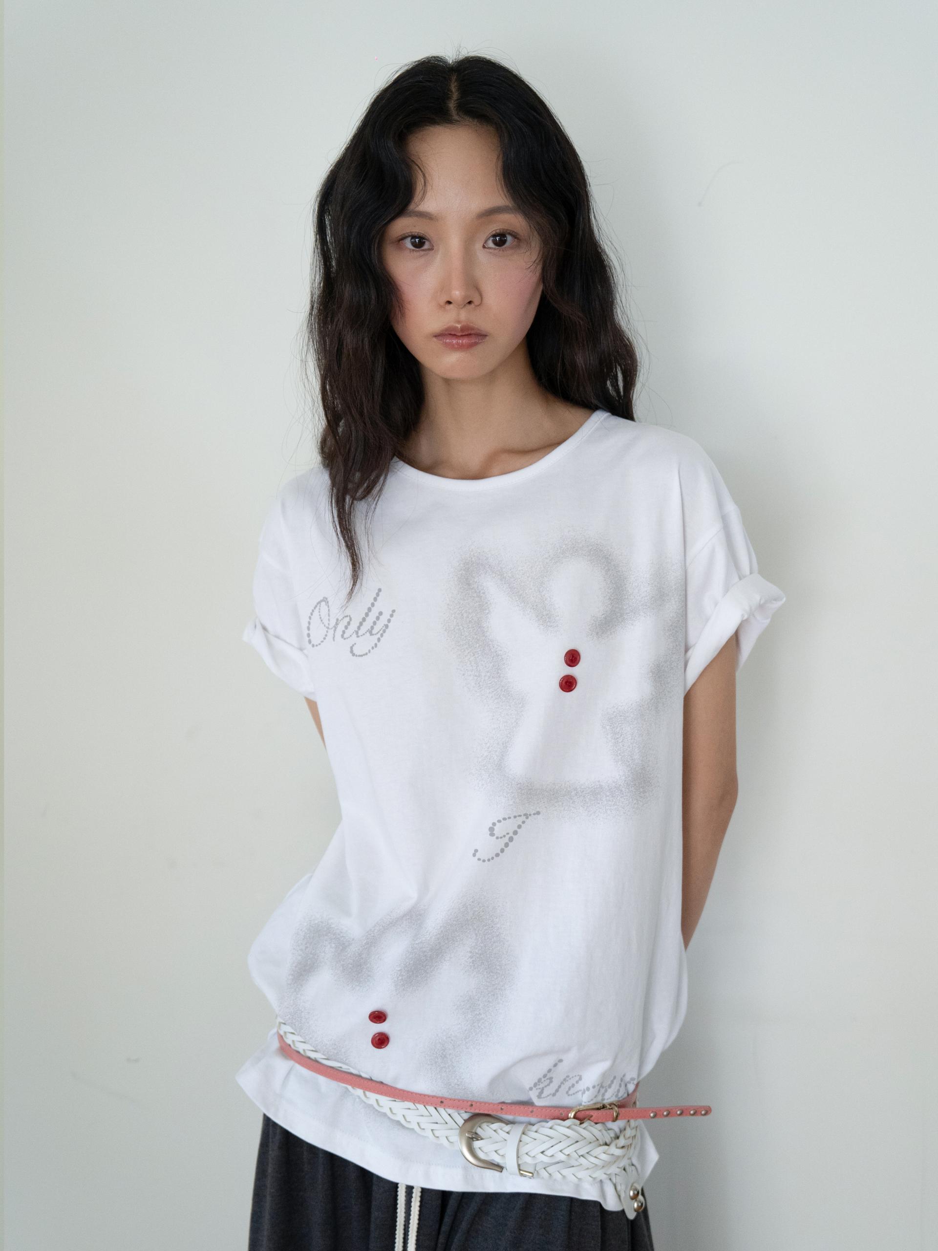 ANGEL BUTTON T (WHITE)