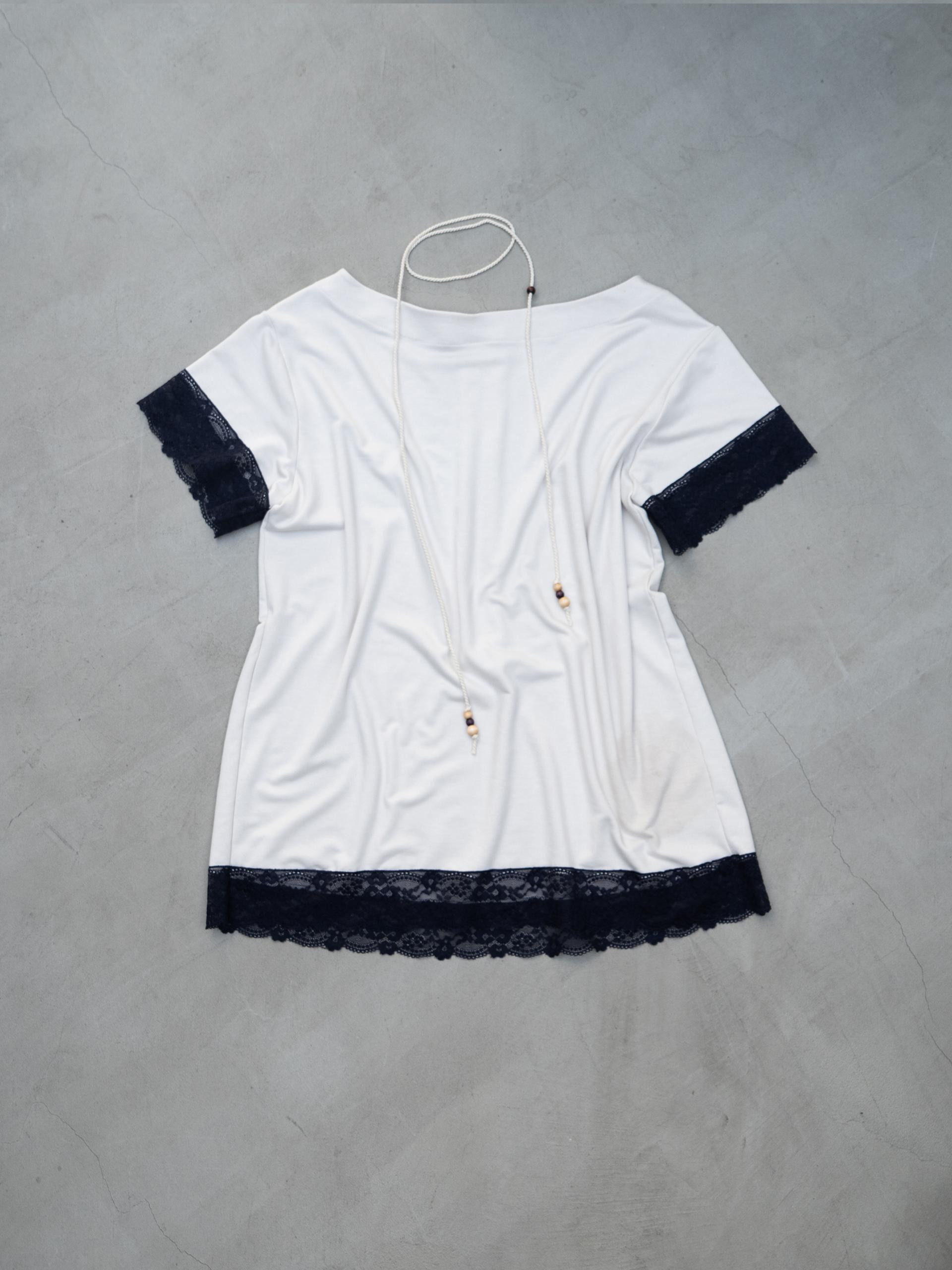 LACE LOOSE T (BEIGE)