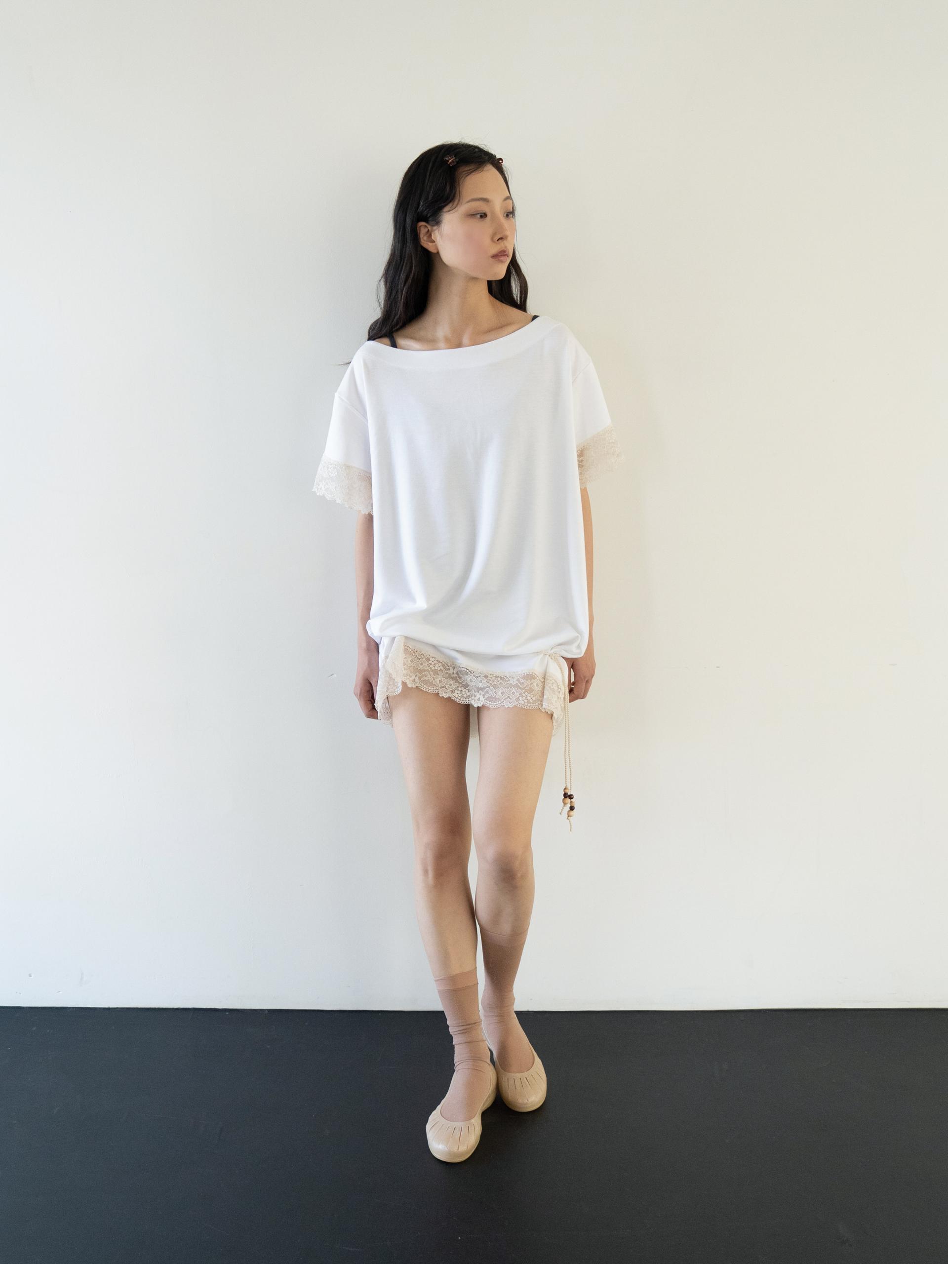 LACE LOOSE T (WHITE)
