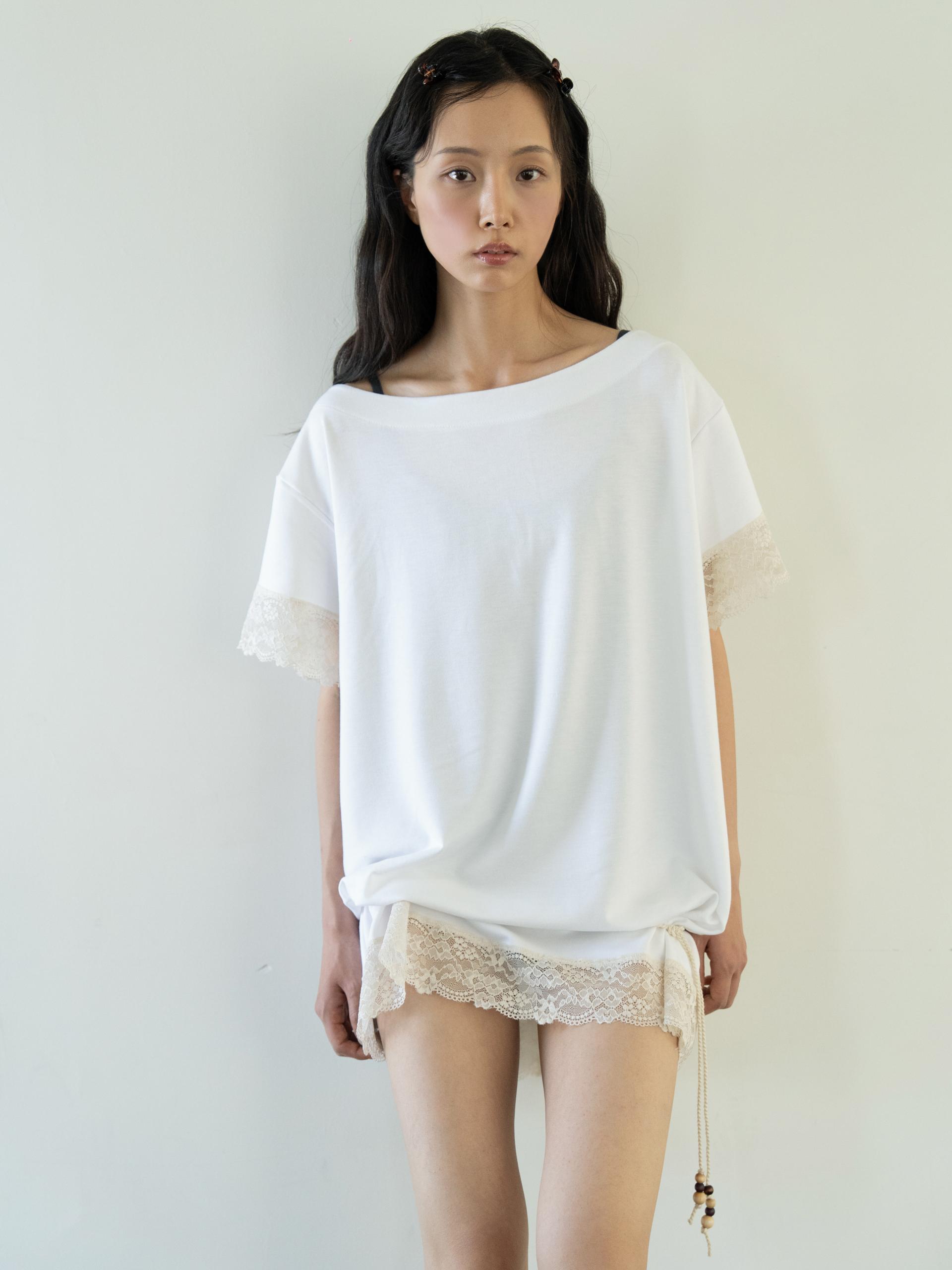 LACE LOOSE T (WHITE)
