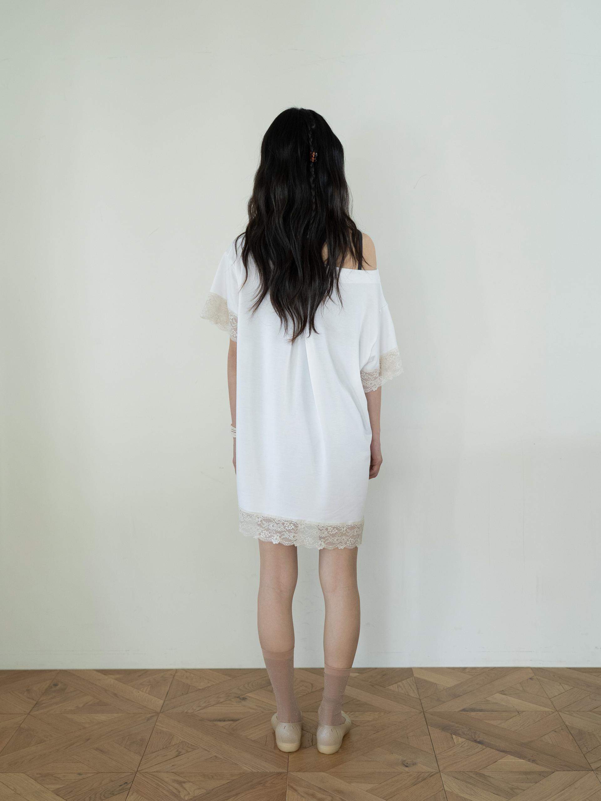 LACE LOOSE T (WHITE)