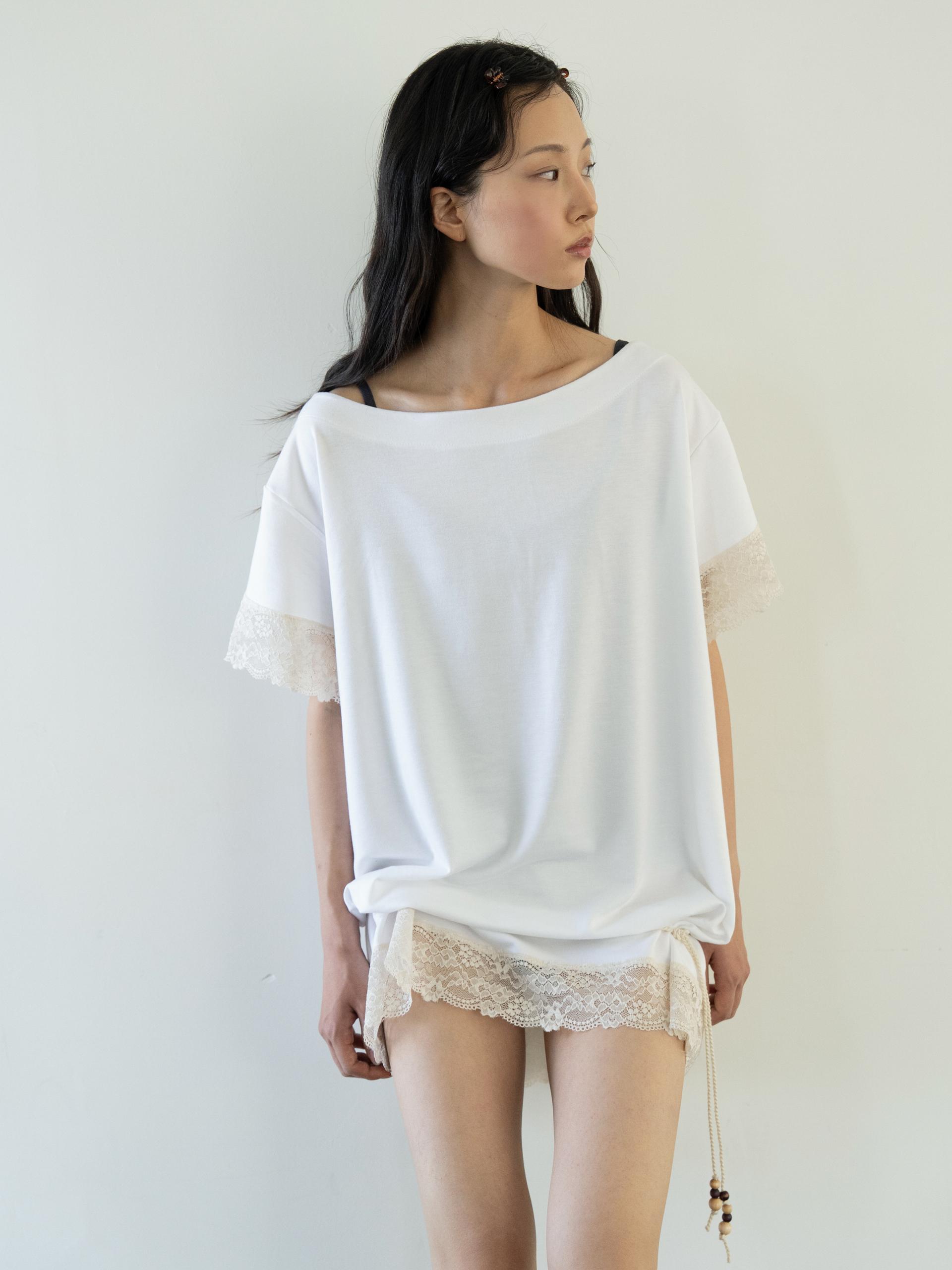 LACE LOOSE T (WHITE)