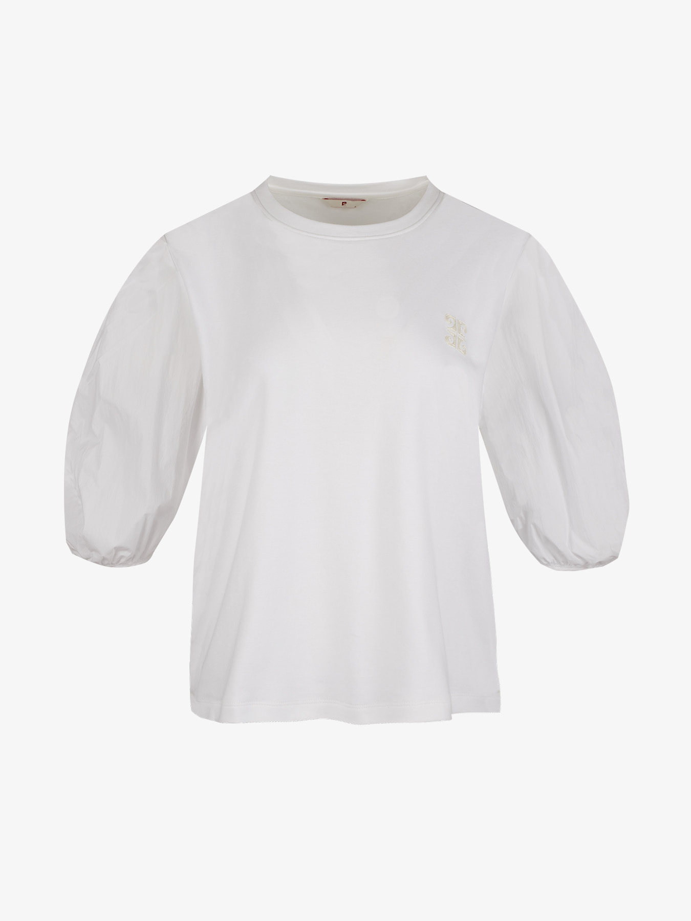 [피에르가르뎅] 우븐배색 체인자수 티셔츠 LOTS1401