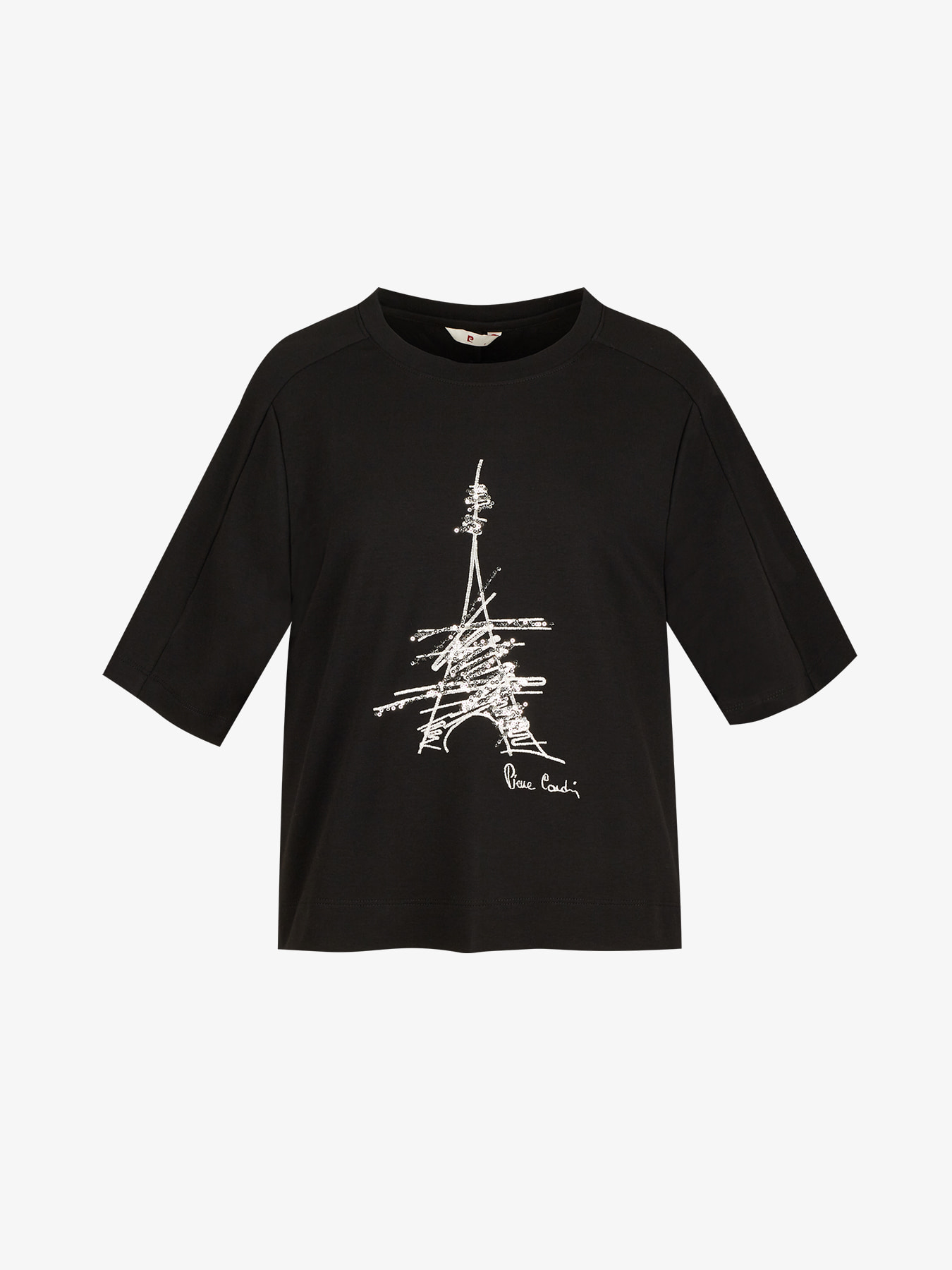 [피에르가르뎅] 에펠탑 자수 비딩 라운드 티셔츠 LOTS2411