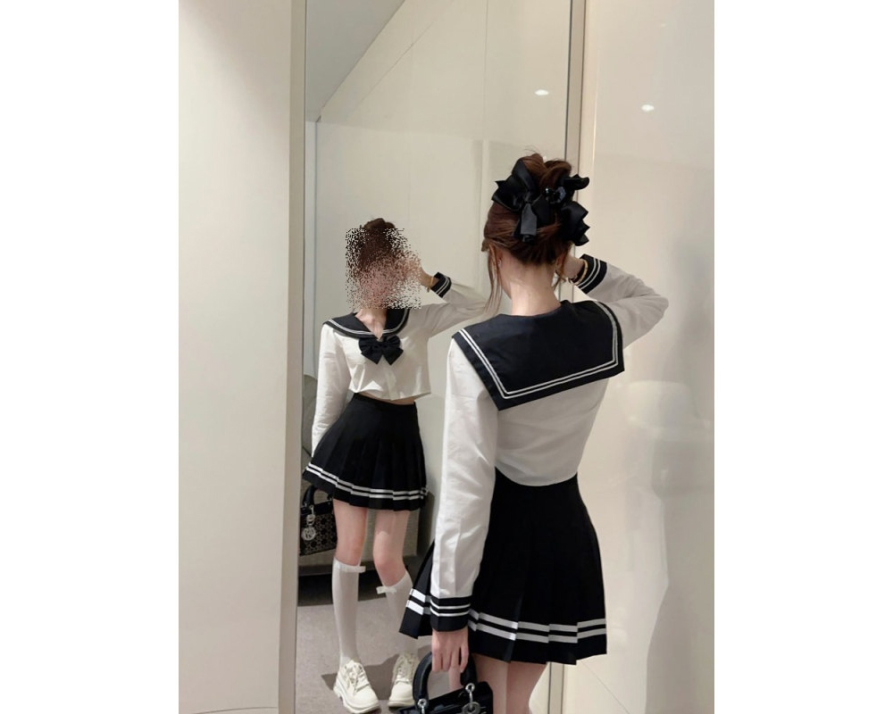 블랙 세라복 코스프레 로리타교복 투피스 세트 셋업 놀이공원 졸업사진 상세 이미지 7