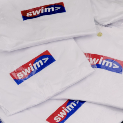 SK swim> box logo tee white