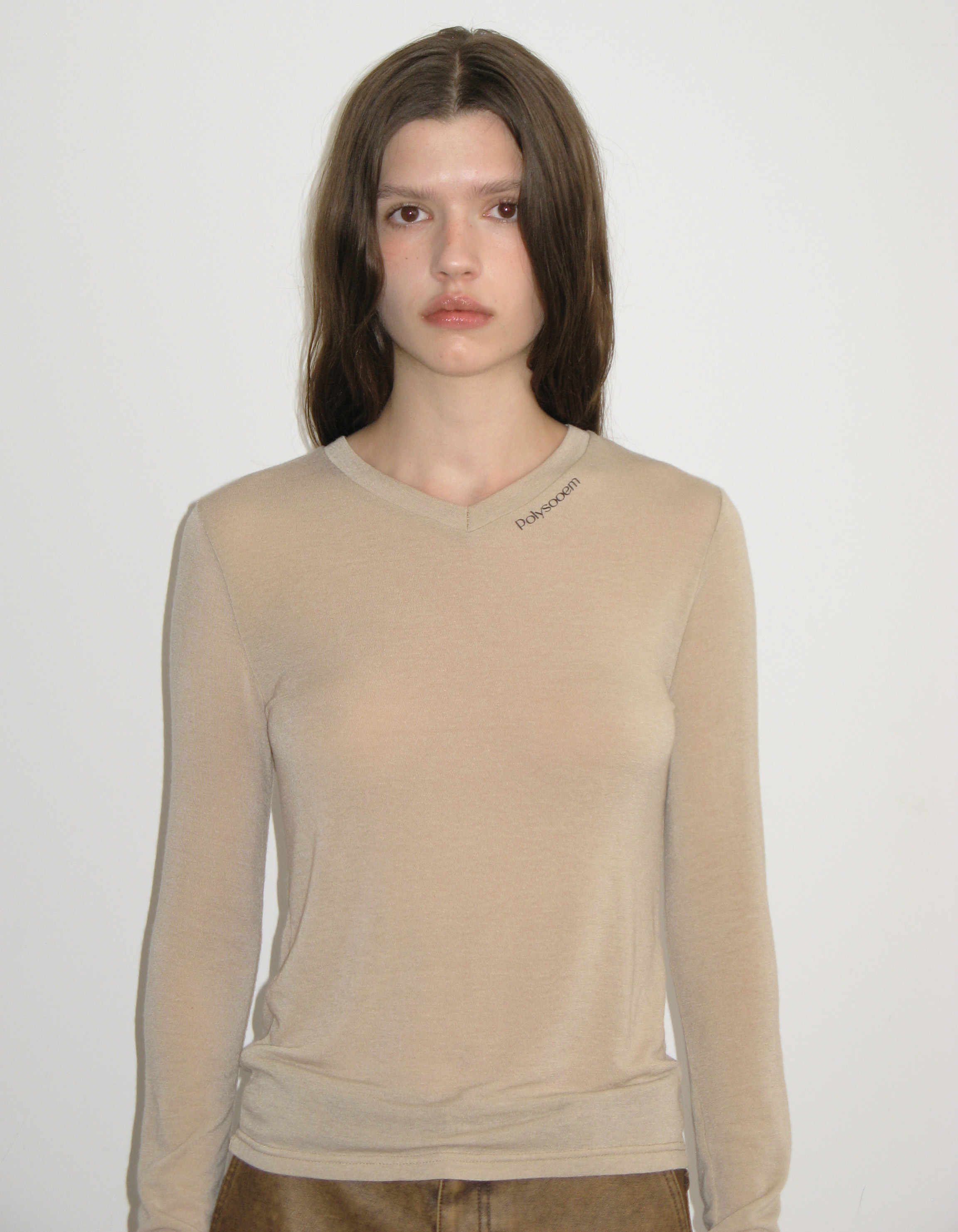 WASHED LEATHER CARGO SKIRT, BROWN - polysooem