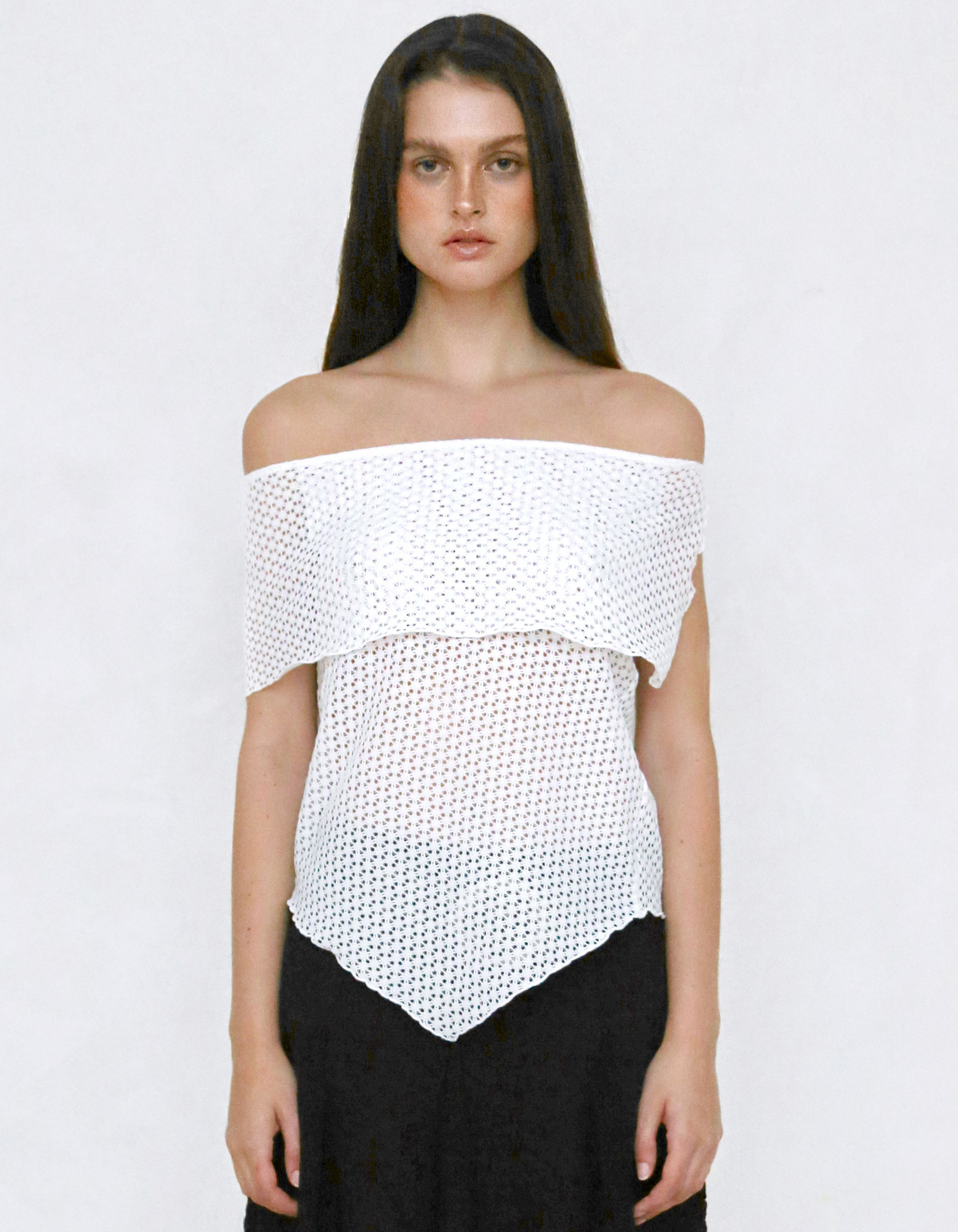 ★Polysooem★ FLOWER BELTED SKIRT, WHITE FLOWER BELTED SKIRT, BLACK - polysooem
