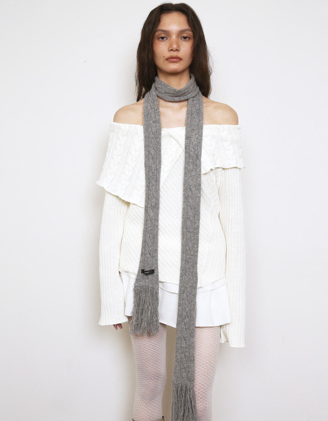 polysooem★韓国★人気★WOOL OBLIQUE LINED HALF COAT 2色 WOOL OBLIQUE LINED HALF COAT, CHARCOAL - polysooem