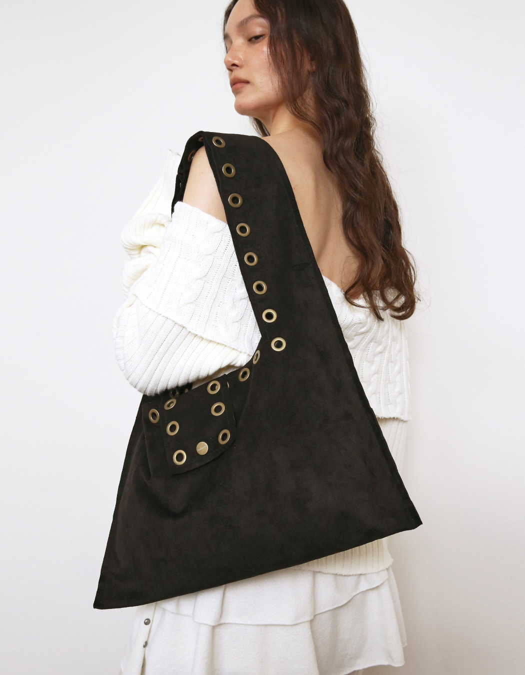 【polysooem】EYELET SUEDE SHOULDER BAG / 追跡付 Bag & Shoes - Bag & Shoes - polysooem