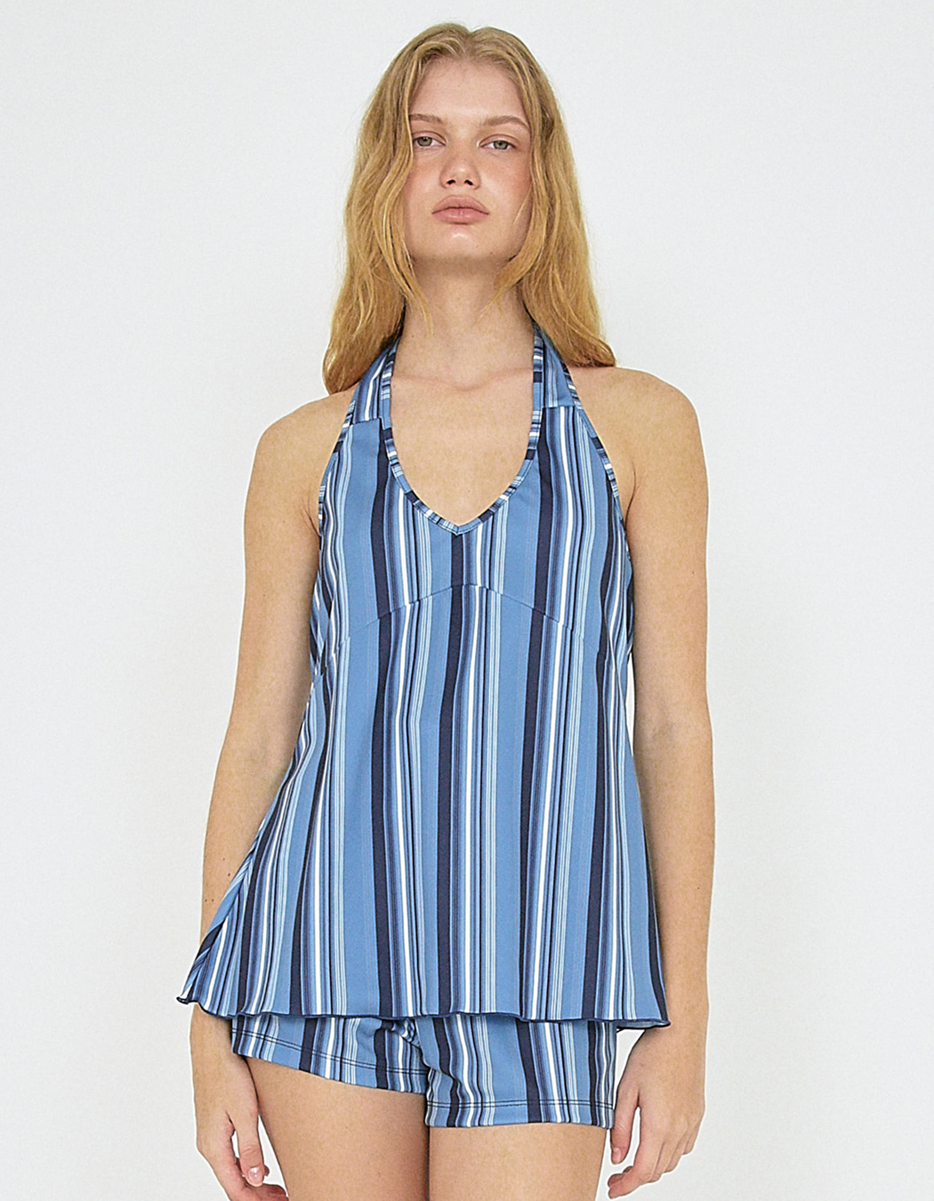 STRIPE DOLPHIN SHORTS, BLUE - polysooem