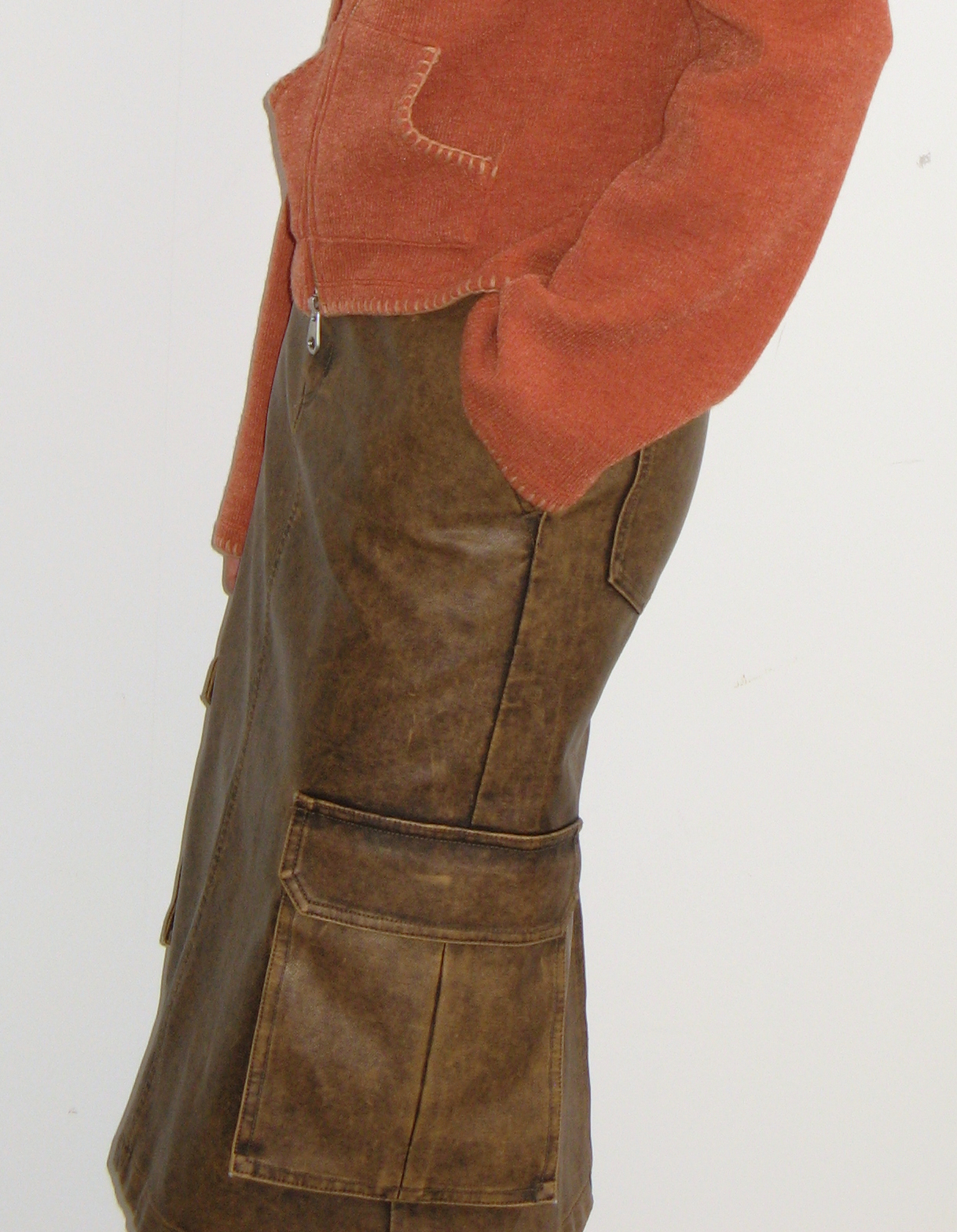 polysooem★韓国★人気★WASHED LEATHER CARGO SKIRT /追跡付 polysooem☆韓国☆人気☆WASHED LEATHER CARGO SKIRT /追跡付