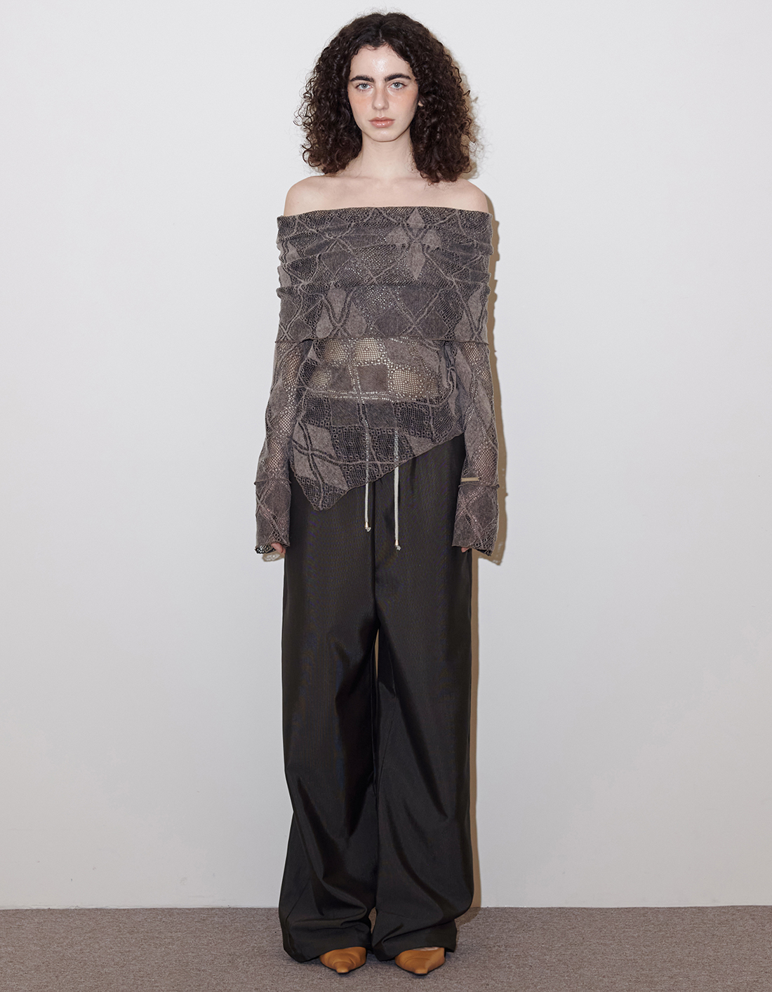 JACQUARD STRIPE EFFORTLESS PANTS, DEEP BROWN - polysooem