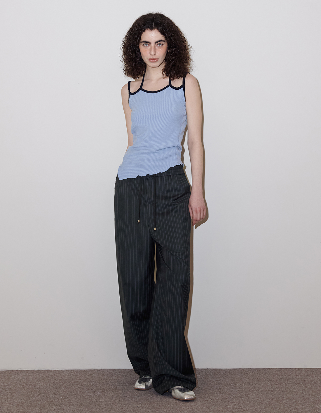 POLYSOOEM【送料込】FRONT STRIPE EFFORTLESS PANTS Polysooem FRONT STRIPE EFFORTLESS PANTS