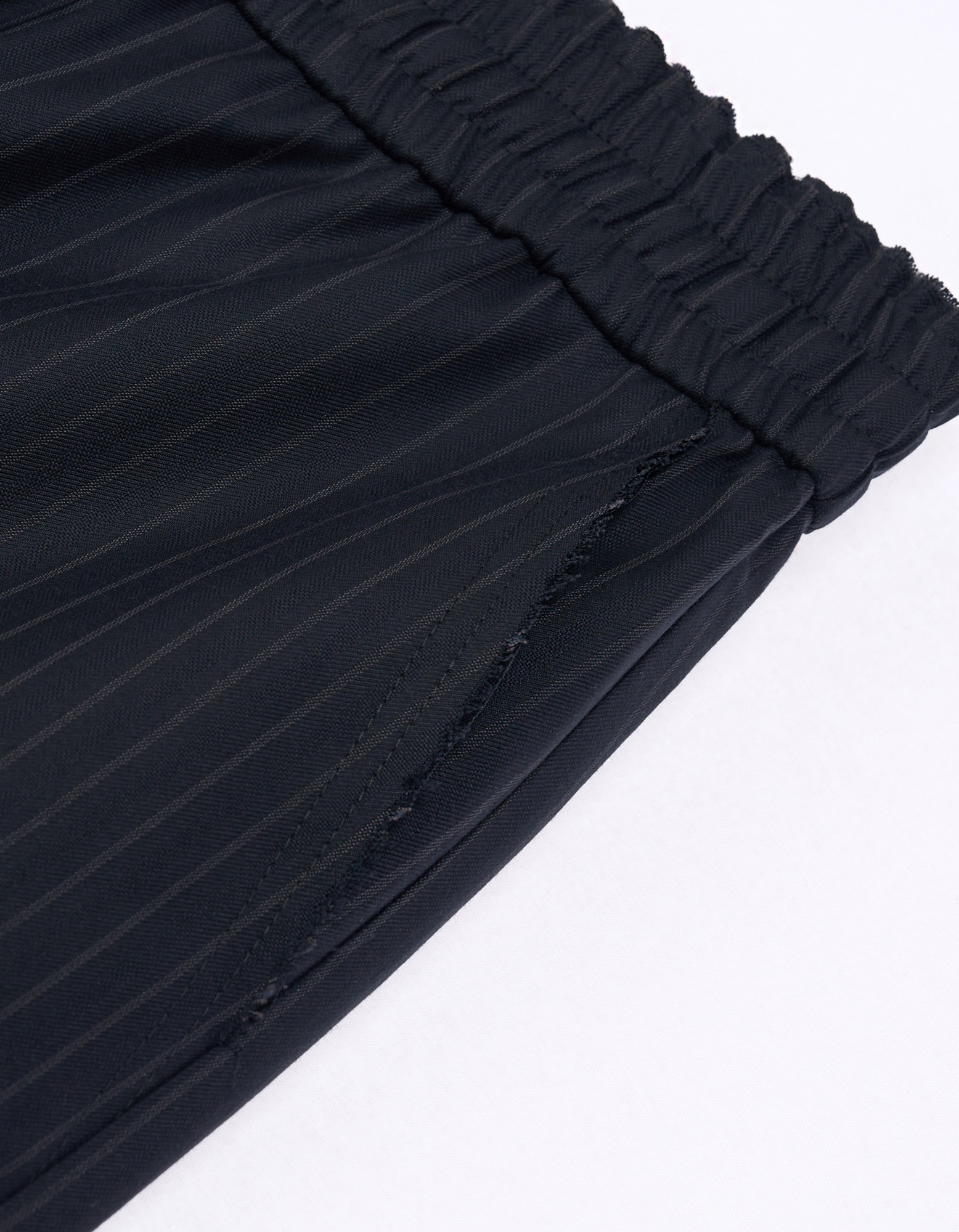 PINSTRIPE EFFORTLESS PANTS, BLACK - polysooem