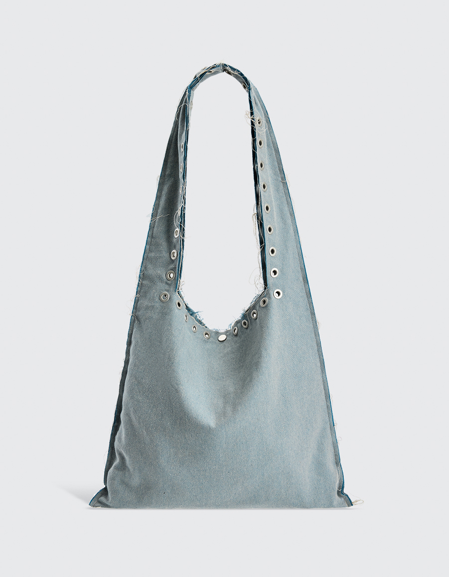 韓国商品/POLYSOOEM EYELET LLIC SHOULDER BAG EYELET METALLIC SHOULDER BAG, BLACK - polysooem