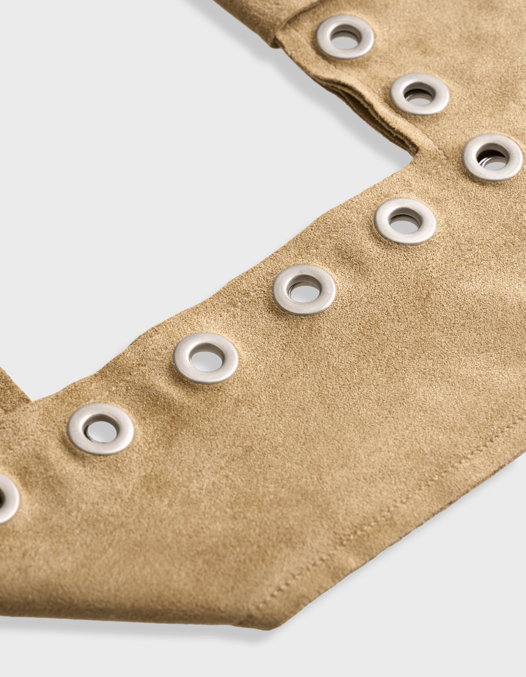 【POLYSOOEM】 EYELET SUEDE SHOULDER BAG ●送料・関税込● EYELET SUEDE SHOULDER BAG, YELLOWISH BROWN - polysooem