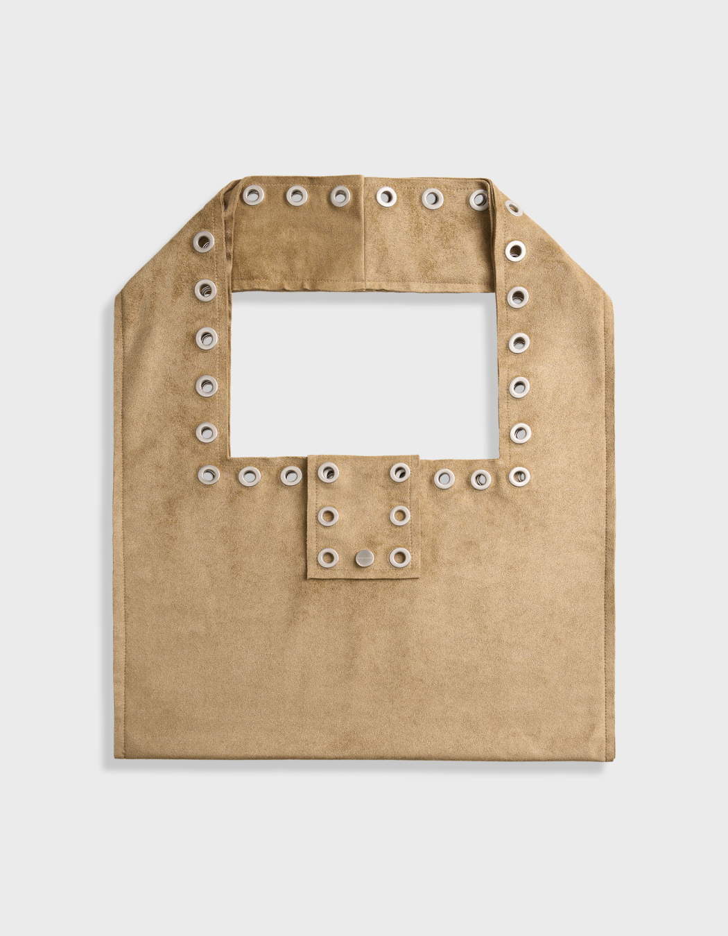 韓国商品/POLYSOOEM EYELET SUEDE SHOULDER BAG EYELET SUEDE SHOULDER BAG, YELLOWISH BROWN - polysooem
