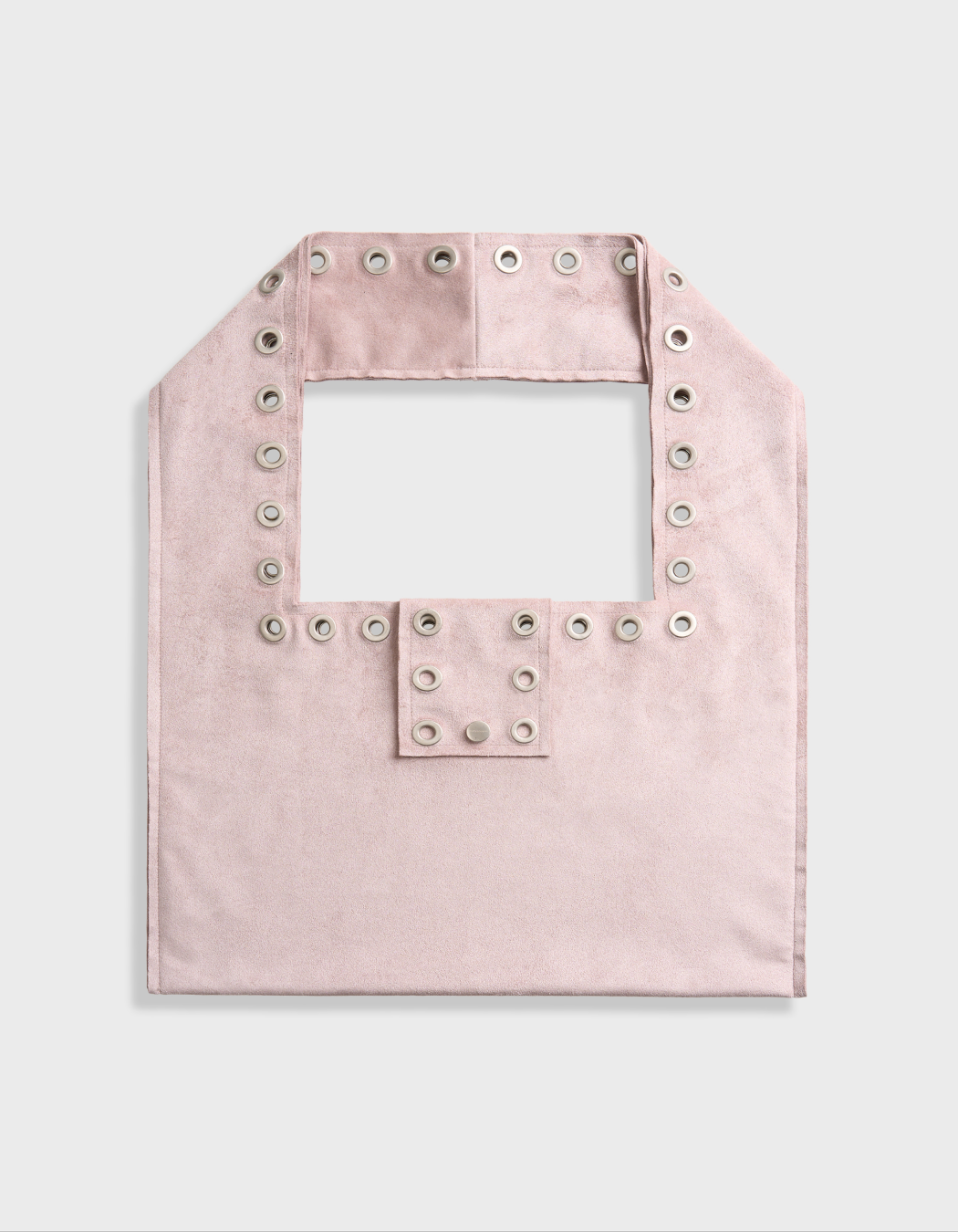 EYELET SUEDE SHOULDER BAG, PINK - polysooem