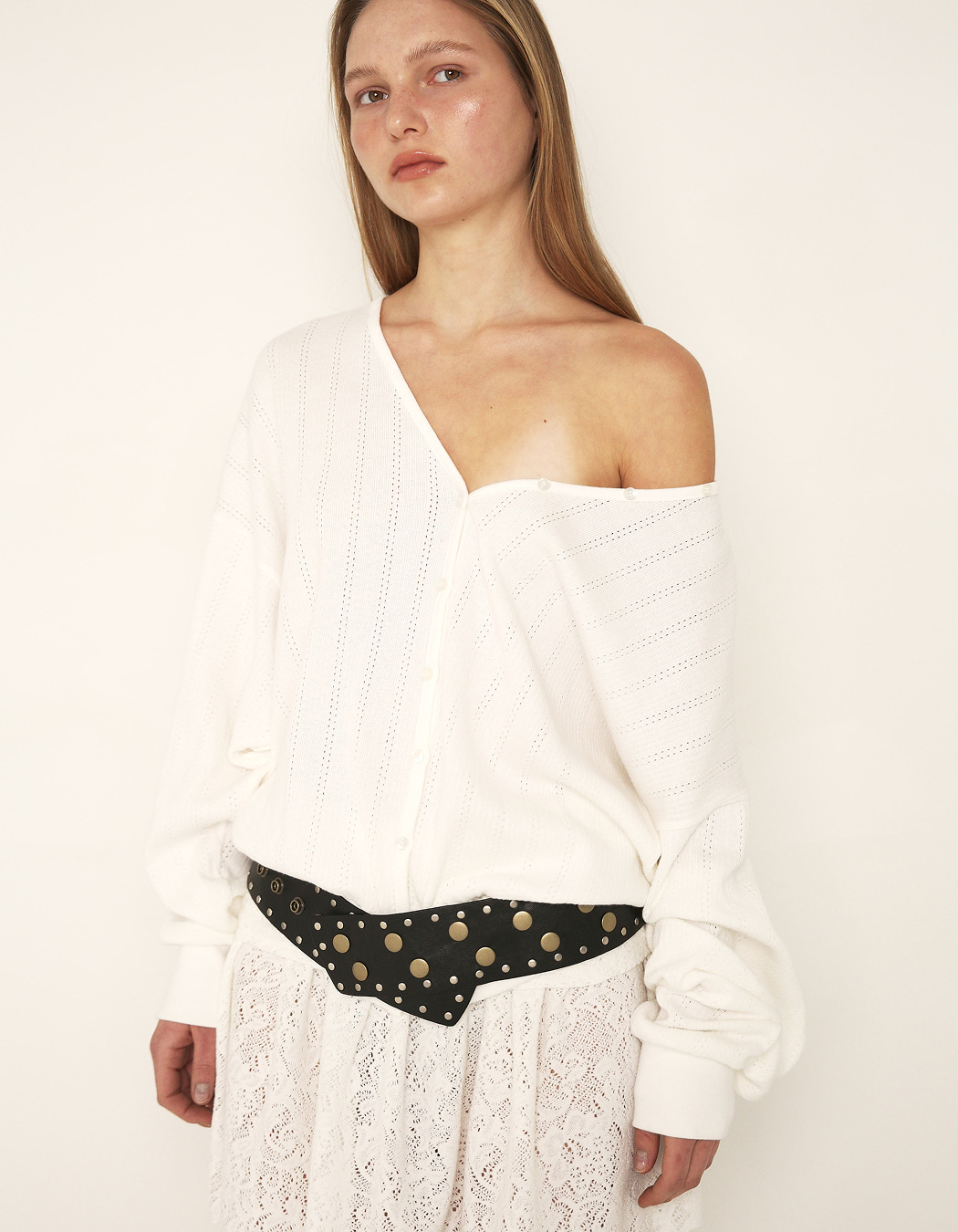MULTI STUDDED BELT, BLACK - polysooem