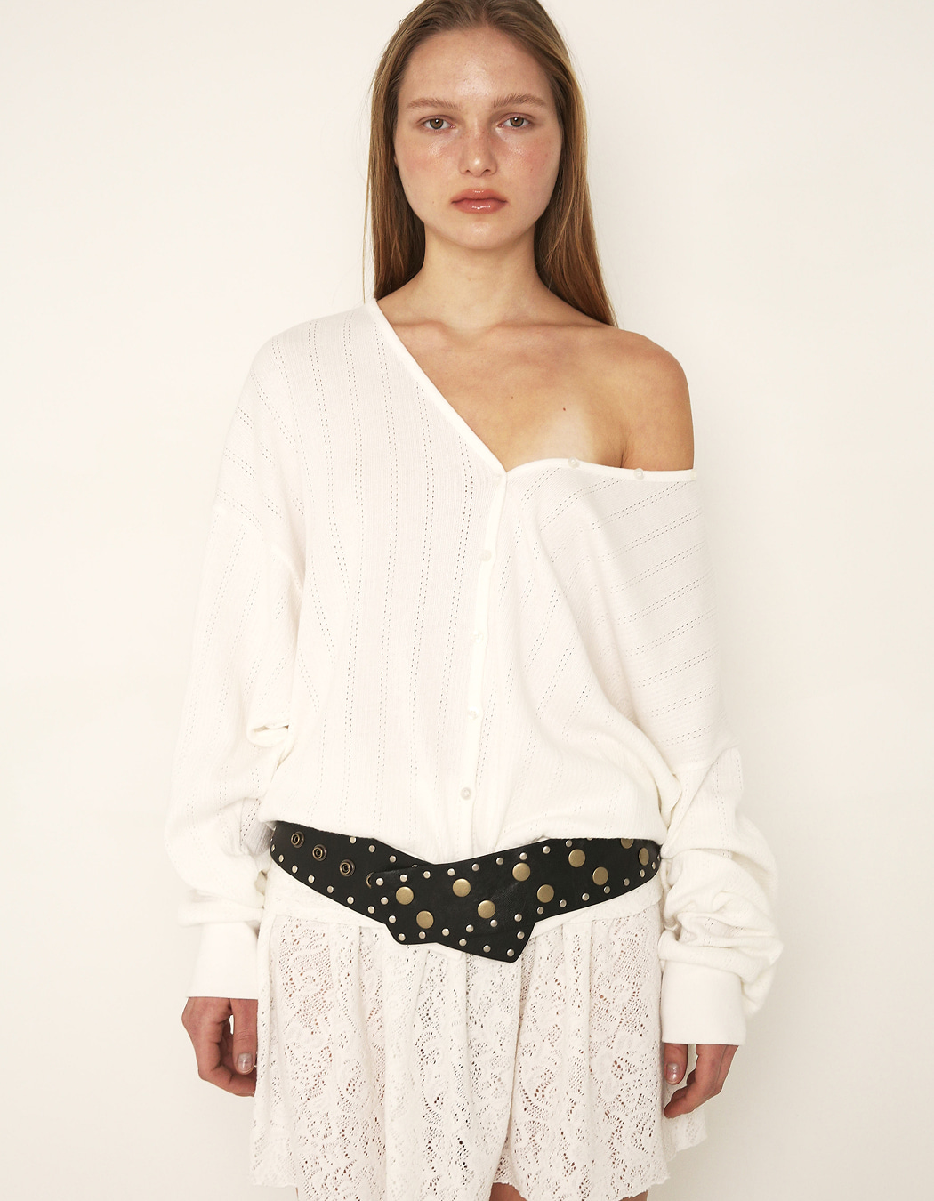 MULTI STUDDED BELT, BLACK - polysooem