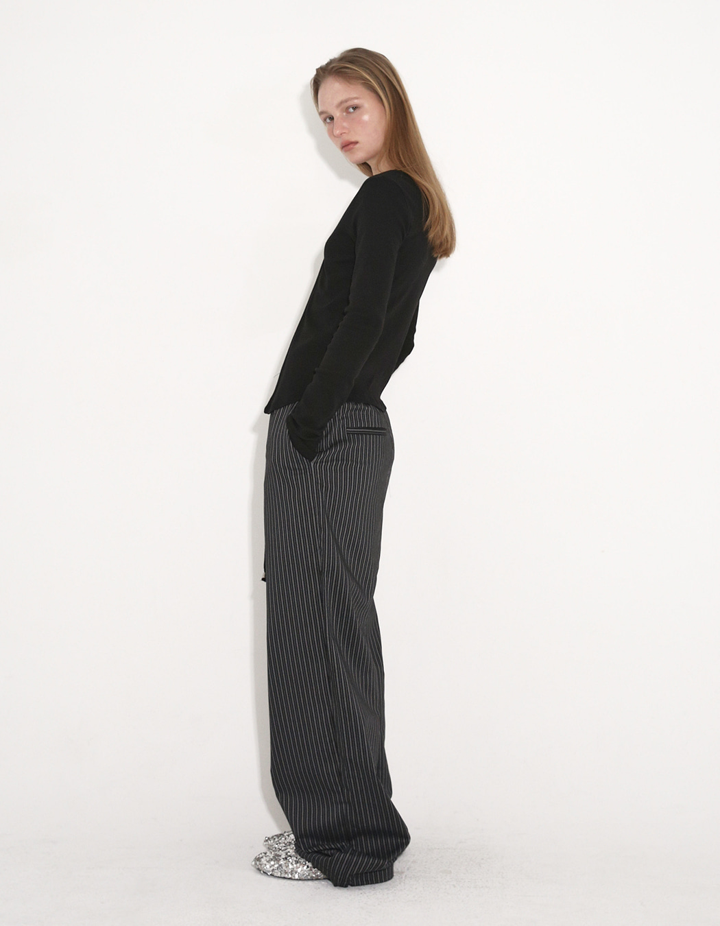 polysooem★韓国★大人気シリーズ★FINAL EFFORTLESS PANTS FINAL EFFORTLESS PANTS, BLACK - polysooem