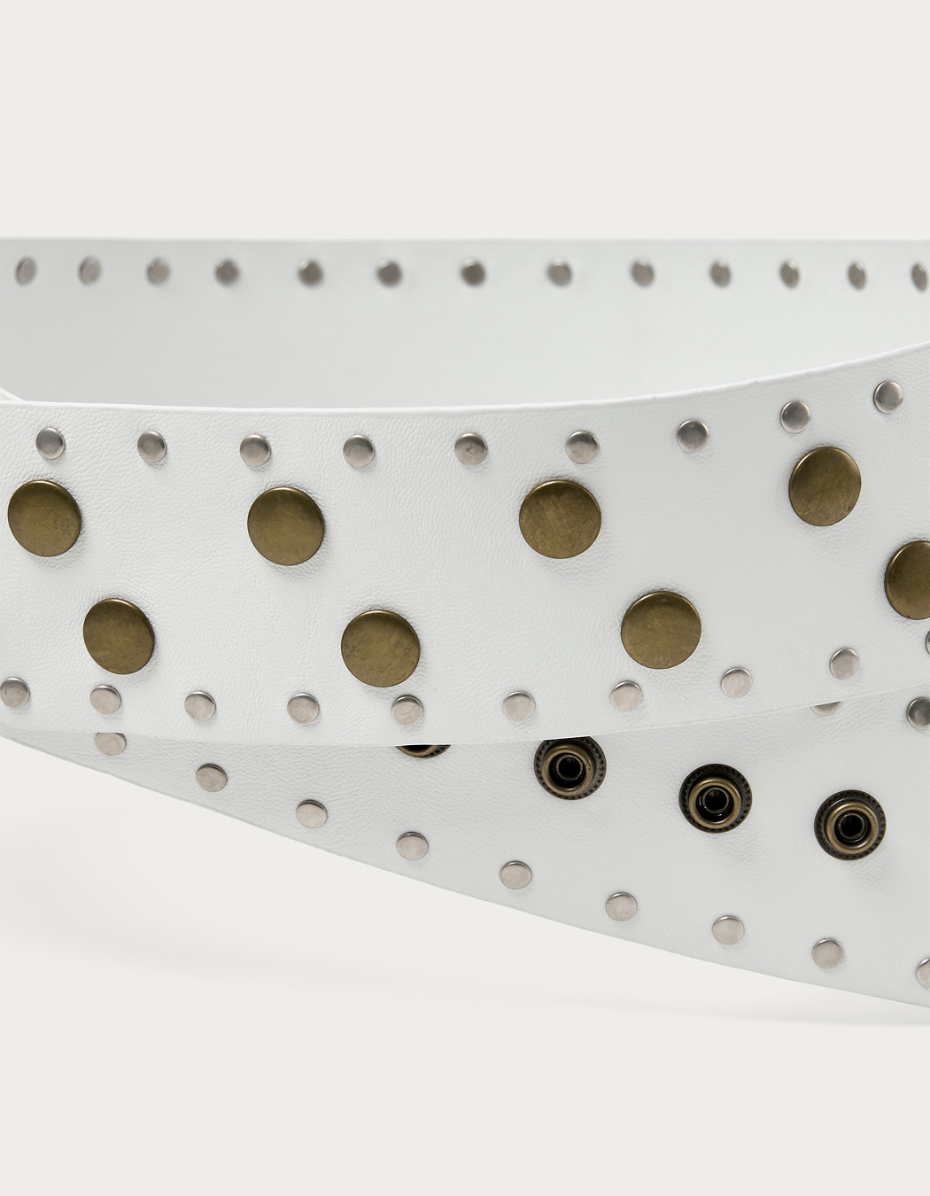 ● Polysooem ● MULTI STUDDED BELT XZQTIVE Studded Punk Rivet Belt for Women/Men - Leather