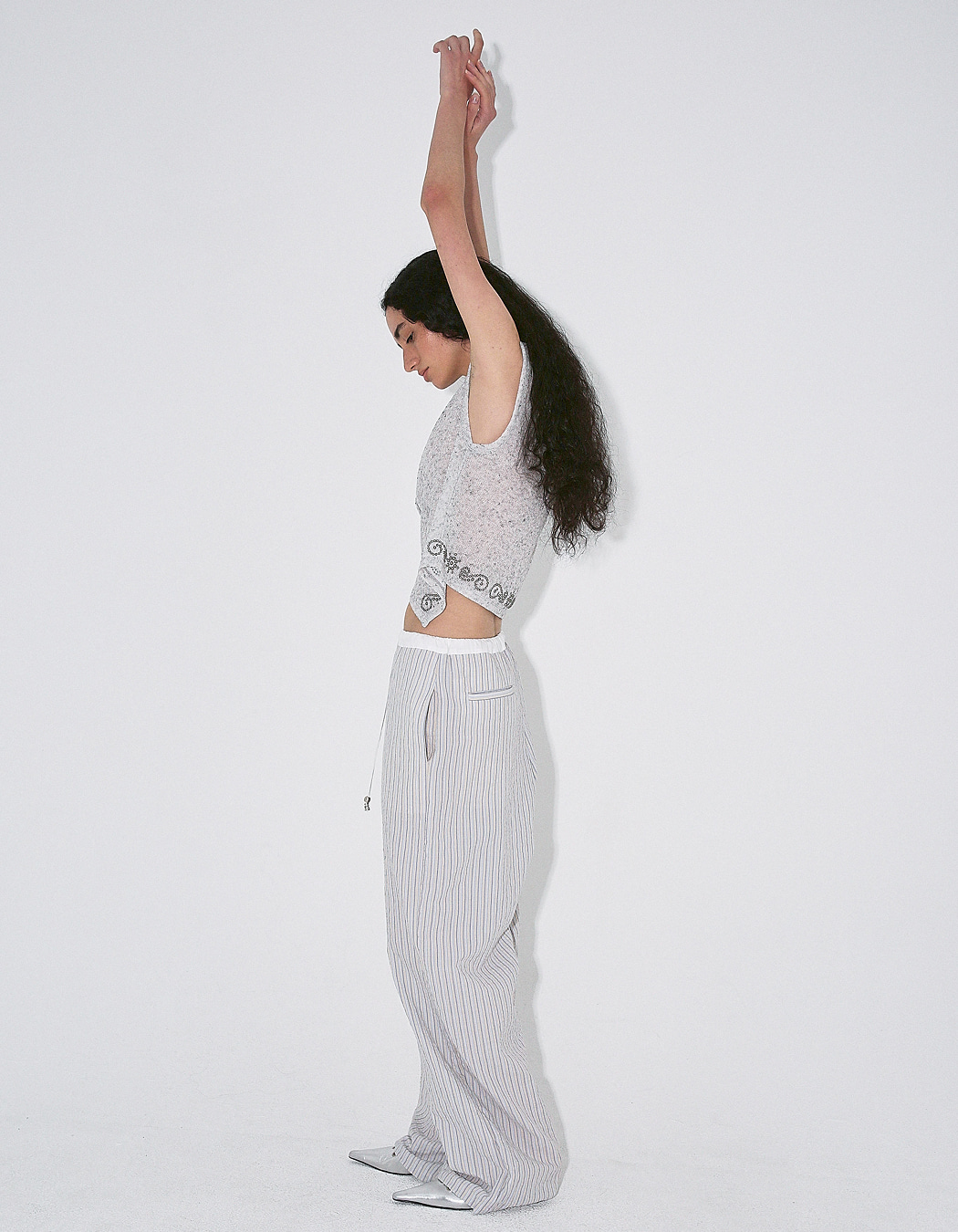polysooem★韓国★人気シリーズ★STRIPE SUMMER PANTS STRIPE SUMMER PANTS, BEIGE - polysooem