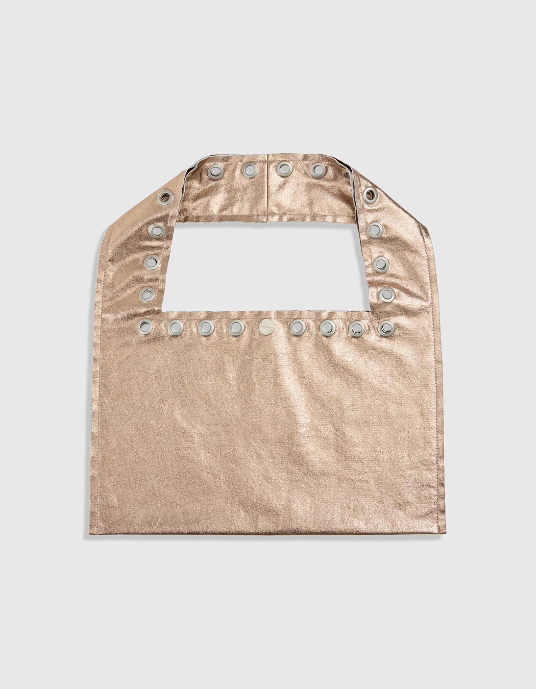 EYELET METALLIC SHOULDER BAG, PINK - polysooem
