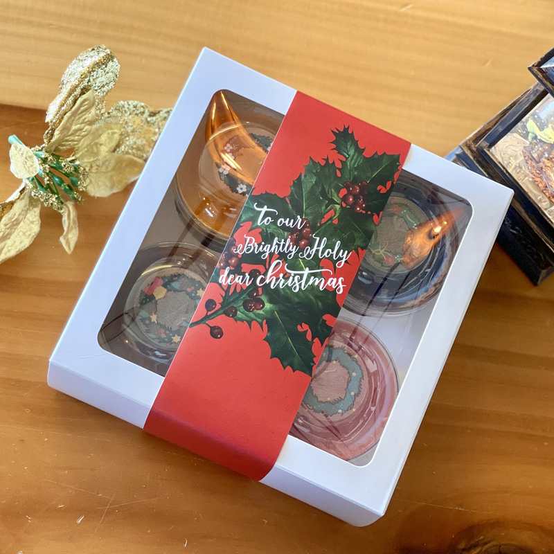 지브로와 돌멘 메리 크리스마스 건강한 비건 티라미수 축하 케이크 4종 선물 세트