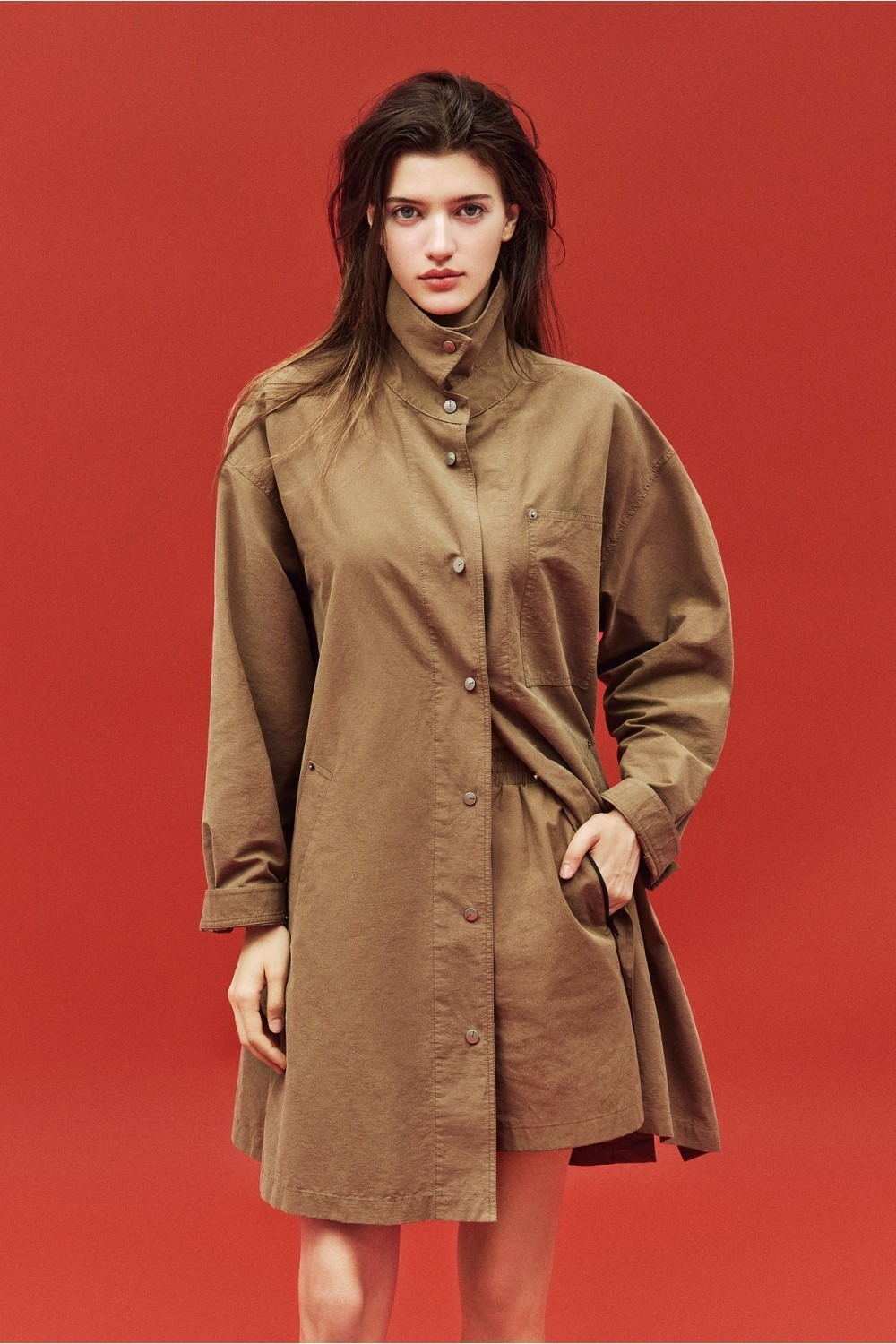 JAAH | Pocket Long Work Jacket [BEIGE]
