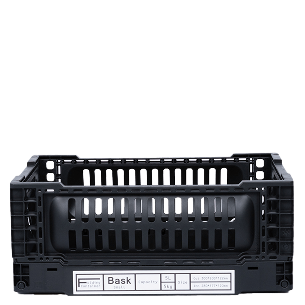 Folding Container Bask (S) BLACK
