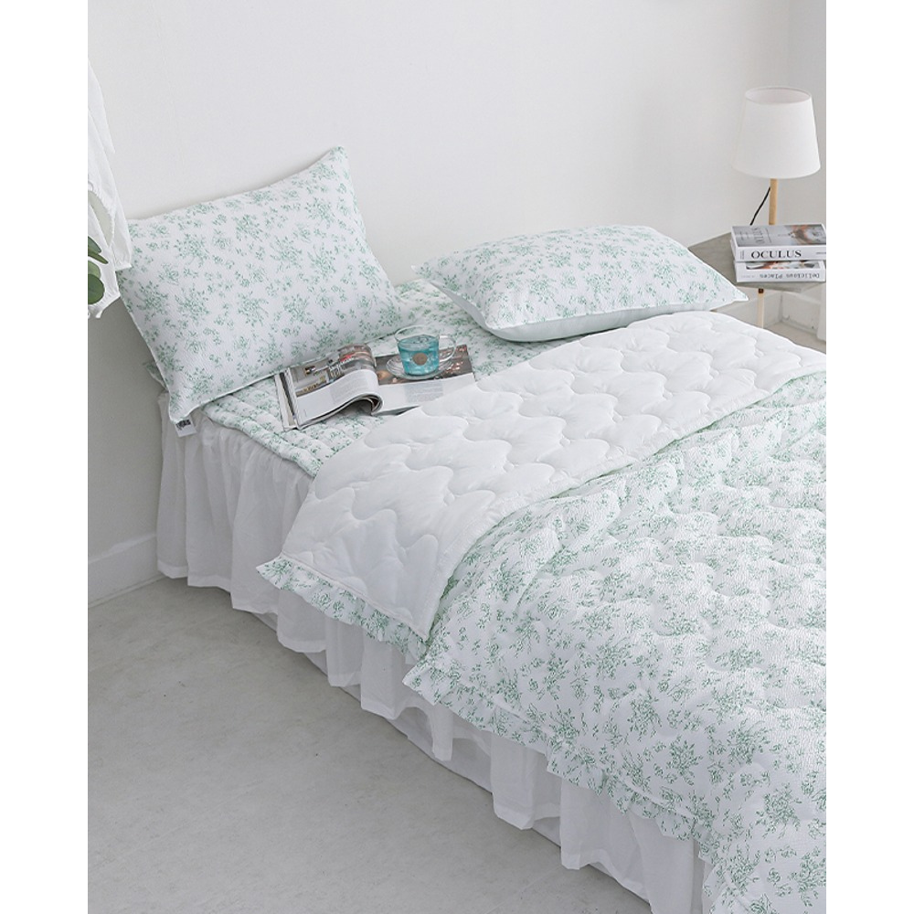 화이트 스노우 리플 여름 이불 | 인테리어포인트