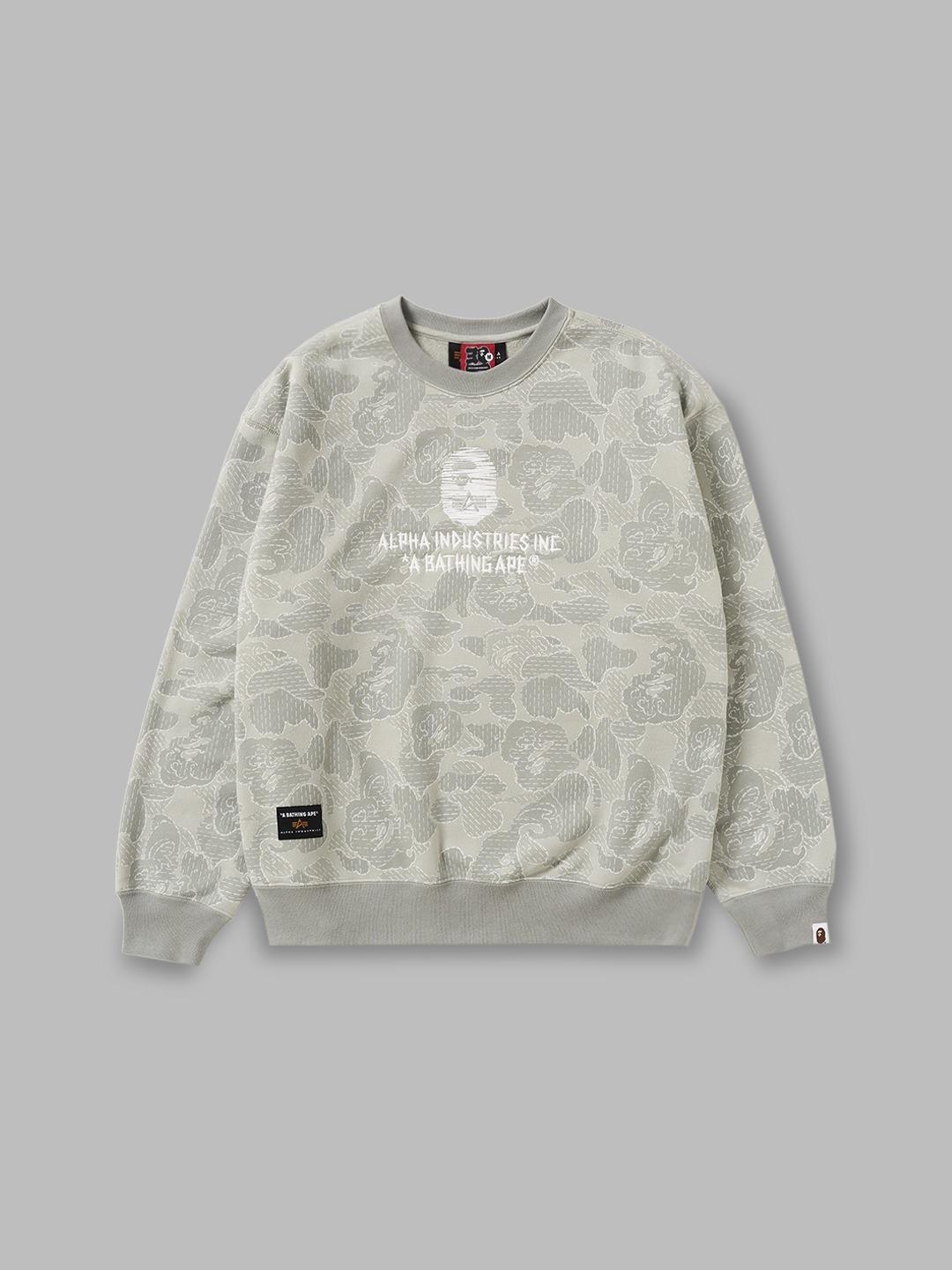 BAPE X ALPHA CREWNECK SWEATER - 알파 인더스트리