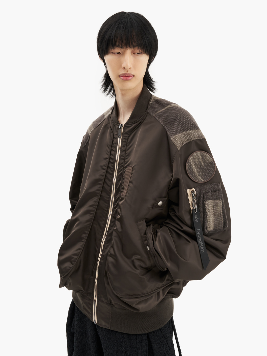 【JiyongKim】Sun-Bleached Flight Jacket S JiyongKim Sun-Bleached Flight Jacket - Black | Garmentory