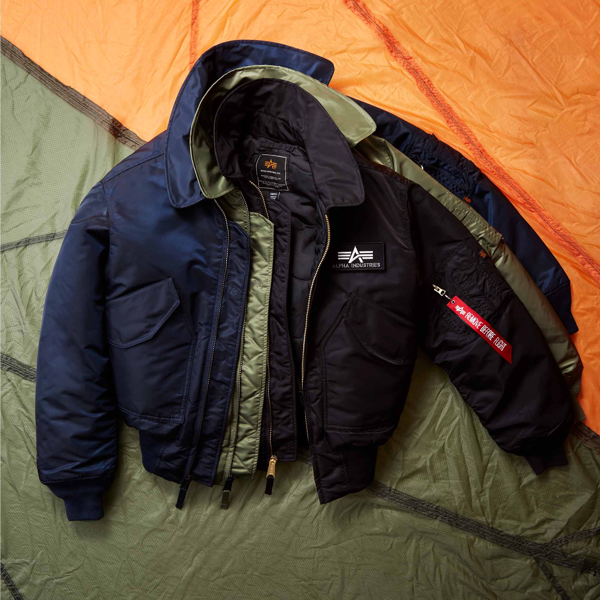 알파 인더스트리 CWU 45/P FLIGHT JACKET BLACK