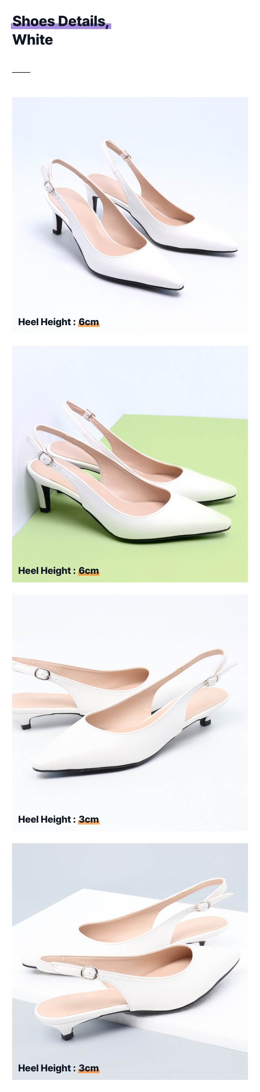 루엘라 스틸레토 슬링백힐 3cm/6cm 상세 이미지 9