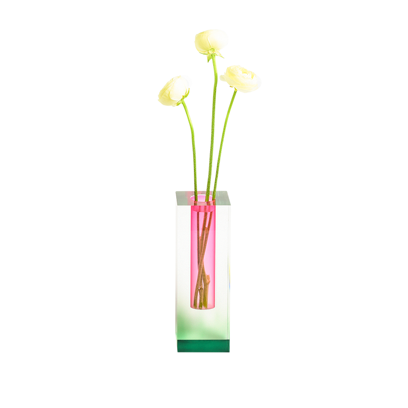 Mellow flower clear vase - GP (그린핑크)