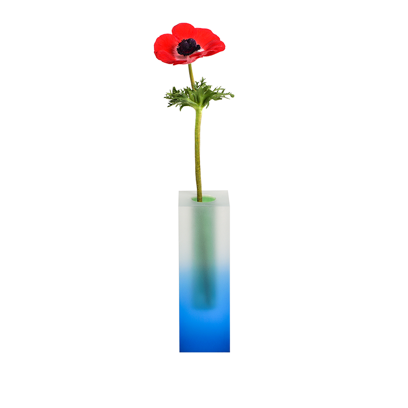 Mellow flower blurred vase - BG (블루그린)