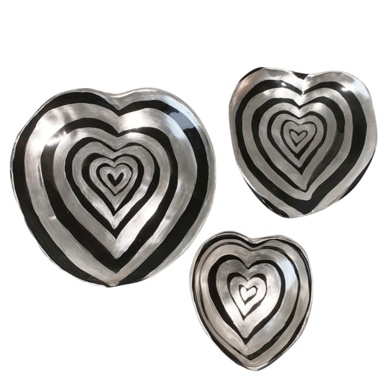 [나이트프루티] Heart dish - silver (3sizes)