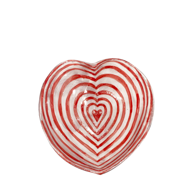 [나이트프루티] Red stripe heart dish (s)