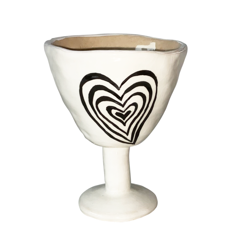 [나이트프루티] Heart bowl (white) - silver