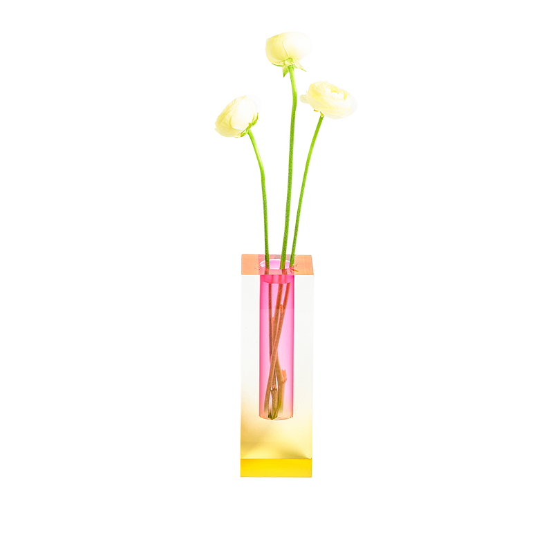Mellow flower clear vase - YP (옐로우핑크)