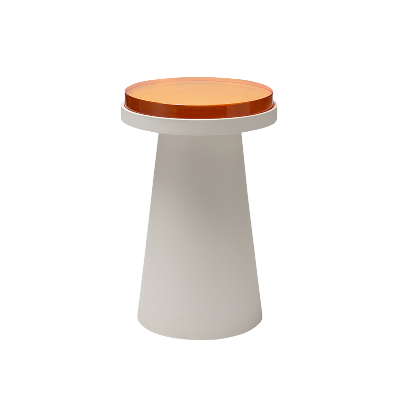 acrlic on powder coated  cast aluminum (orange)