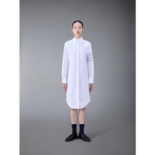 톰브라운 여성 원피스 FDSE28C-F0313-100 4 Bar cotton shirt dress