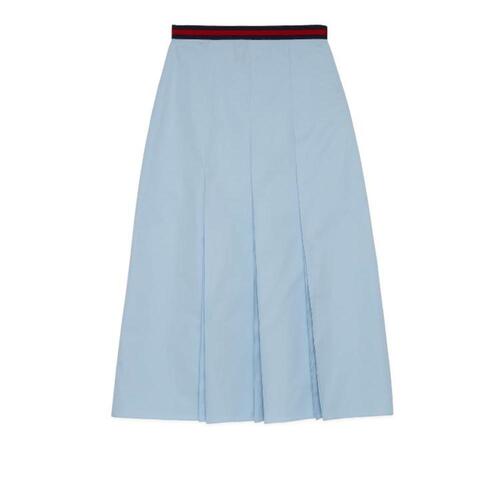구찌 여성 스커트 695326 ZAEC4 4990 Heavy cotton poplin skirt