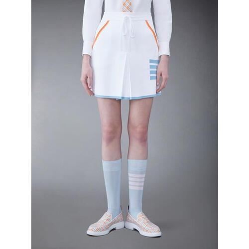 톰브라운 여성 스커트 FKK122A-Y5502-100 Viscose 4 Bar Mini Box Pleat Skirt